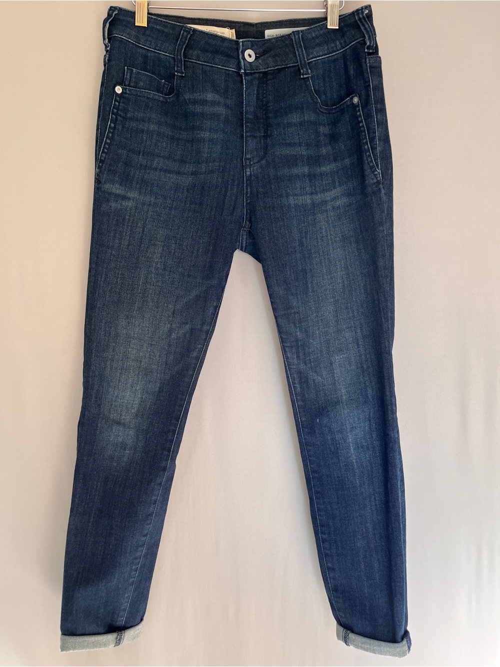 Anthropologie Pilcro & The Letterpress Cuffed Ankle Jeans Dark Wash Size 29